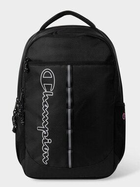 18 Inch Champion Center Backpack Bookbag - Black